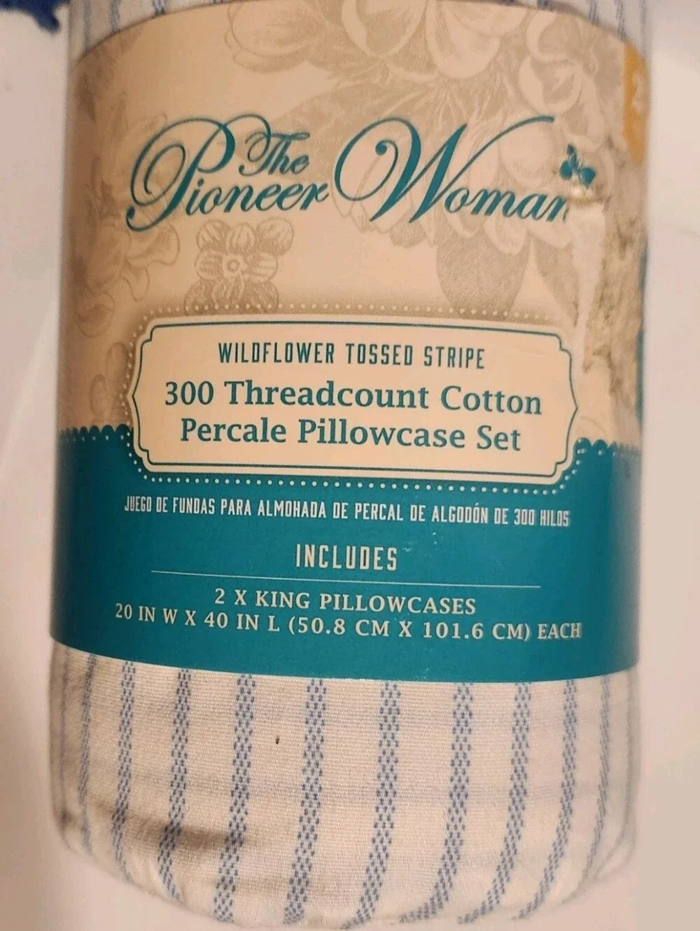 Pioneer Woman 2 Pillowcases King Sz 20x40